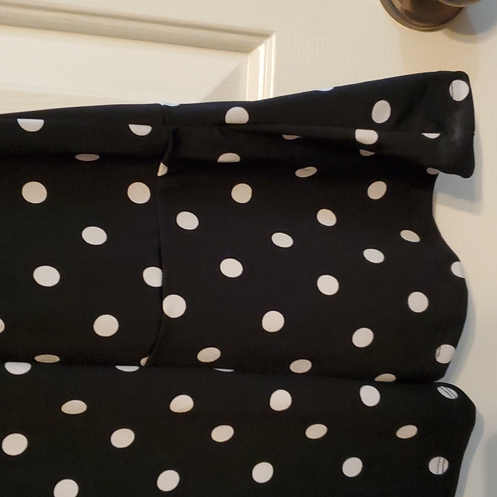 Cato Black and White Polka Dot Dress - Picture 4 of 7